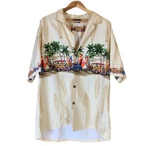 Royal Creations Hawaiian shirt with surfboards & classic cars Size 2XL